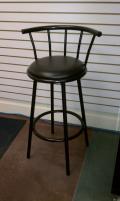 Rental store for BAR STOOL W BACKREST BLACK SWIVEL in Burnsville MN